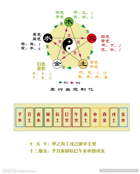 五行天干地支|天干地支五行对照表图 阴阳五行